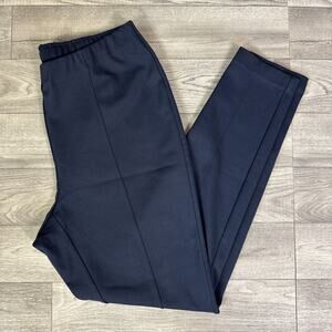 J. Jill Pull On Stretch Skinny Knit Ponte Leggings Navy Blue sz M